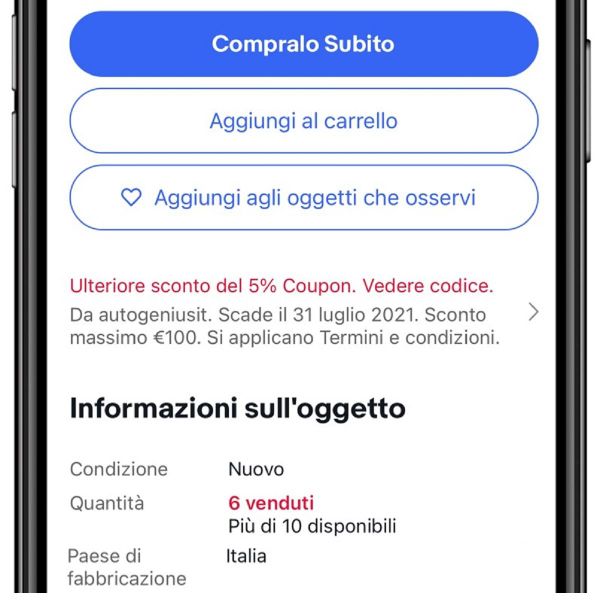 Codici sconto