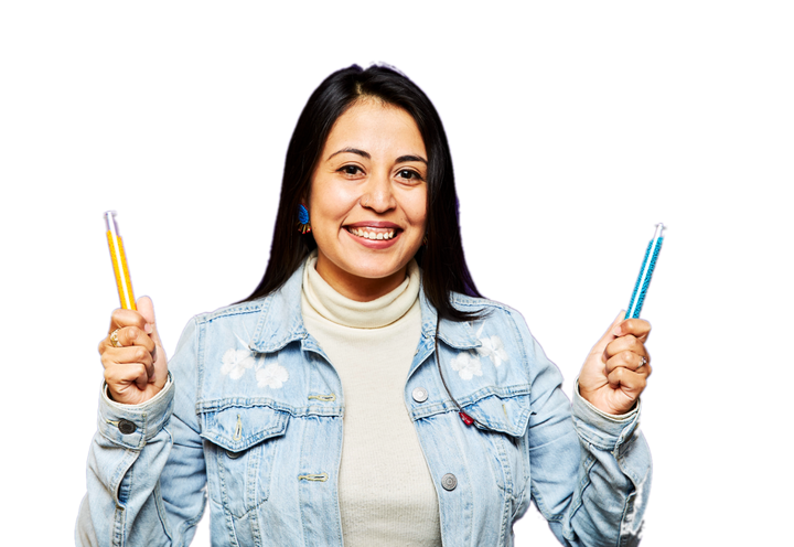 lady wearing denim jacket